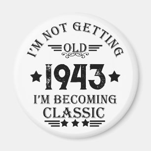 Personalized vintage 90th birthday party magnet