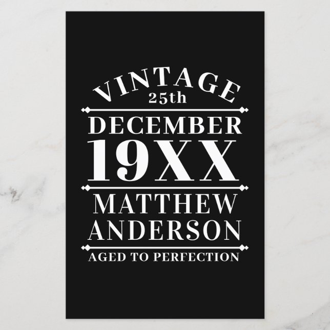 Personalized Vintage Aged to Perfection (Front)
