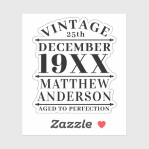 Personalized Vintage Aged to Perfection