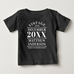 Personalized Vintage Aged to Perfection Baby T-Shirt