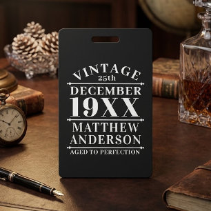 Personalized Vintage Aged to Perfection Badge