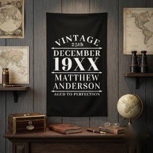 Personalized Vintage Aged to Perfection Banner
