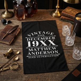 Personalized Vintage Aged to Perfection Bath Towel