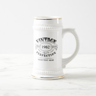 Personalized Vintage Aged To Perfection Birthday Beer Stein