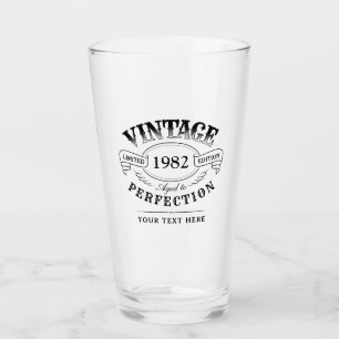 Personalized Vintage Aged To Perfection Birthday Glass