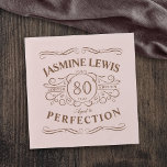 Personalized Vintage Aged To Perfection birthday N Napkin<br><div class="desc">Pink and brown fun vintage aged to perfection adult birthday napkins,  great for any age birthday celebration,  or other occasions. Custom it with your own name and text.</div>