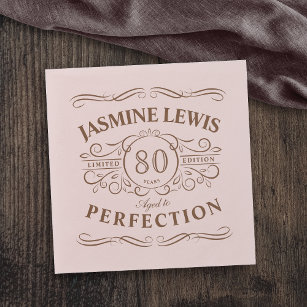 Personalized Vintage Aged To Perfection birthday N Napkin