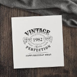 Personalized Vintage Aged To Perfection Birthday Napkin<br><div class="desc">Black and white fun vintage aged to perfection adult birthday napkins for men,  great for any age birthday celebration,  or other occasions. Custom it with your own text.</div>
