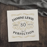 Personalized Vintage Aged To Perfection birthday Napkin<br><div class="desc">Black gold and beige fun vintage aged to perfection adult birthday napkins,  great for any age birthday celebration,  or other occasions. Custom it with your own name and text.</div>