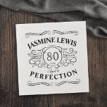 Personalized Vintage Aged To Perfection birthday Napkin<br><div class="desc">Black and white fun vintage aged to perfection adult birthday napkins,  great for any age birthday celebration,  or other occasions. Custom it with your own name and text.</div>