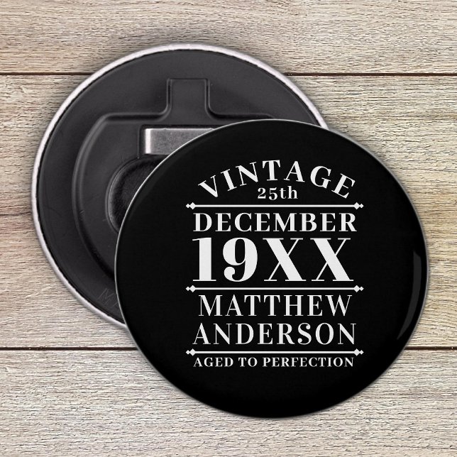 Personalized Vintage Aged to Perfection Bottle Opener (Creator Uploaded)