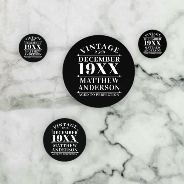 Personalized Vintage Aged to Perfection Confetti (Creator Uploaded)