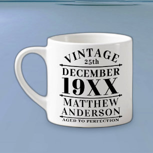 Personalized Vintage Aged to Perfection Espresso Cup