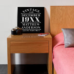 Personalized Vintage Aged to Perfection Faux Canvas Print<br><div class="desc">Personalized vintage aged to perfection design could be a great gift for your friends or family member,  or you can use it yourself.</div>
