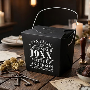 Personalized Vintage Aged to Perfection Favor Box