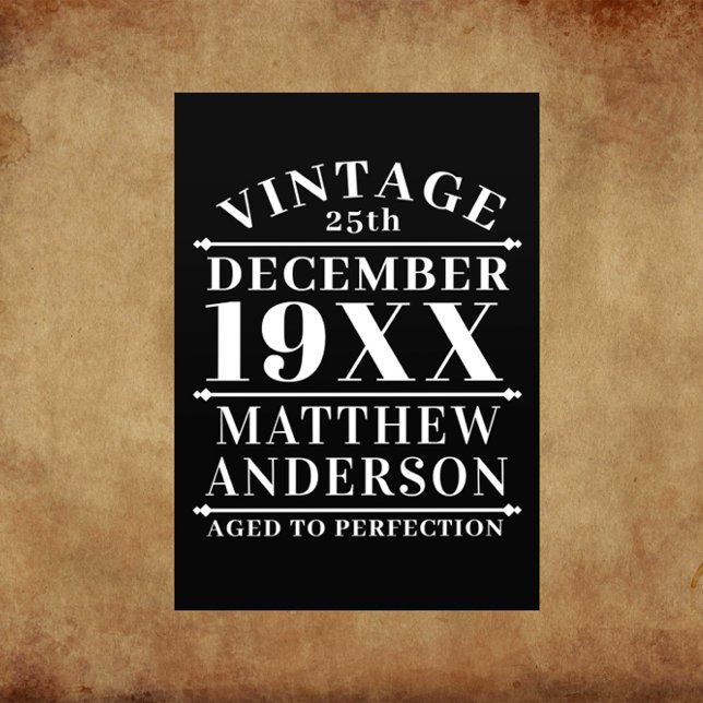 Personalized Vintage Aged to Perfection Flyer (Creator Uploaded)