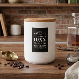 Personalized Vintage Aged to Perfection Food Label