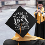 Personalized Vintage Aged to Perfection Graduation Cap Topper<br><div class="desc">Personalized vintage aged to perfection design could be a great gift for your friends or family member,  or you can use it yourself.</div>