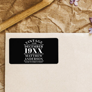 Personalized Vintage Aged to Perfection Label