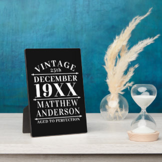 Personalized Vintage Aged to Perfection Plaque