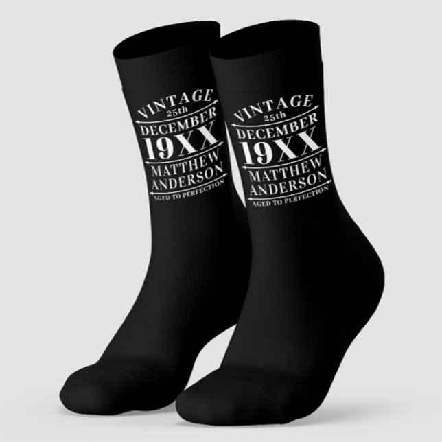 Personalized Vintage Aged to Perfection Socks (Creator Uploaded)