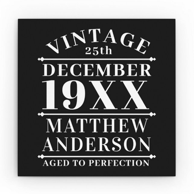 Personalized Vintage Aged to Perfection Square Business Card (Creator Uploaded)
