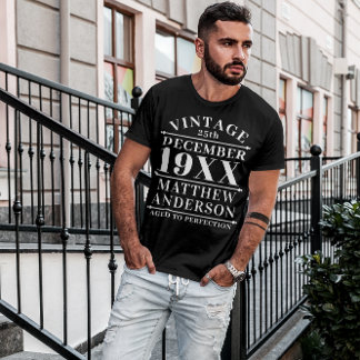 Personalized Vintage Aged to Perfection T-Shirt