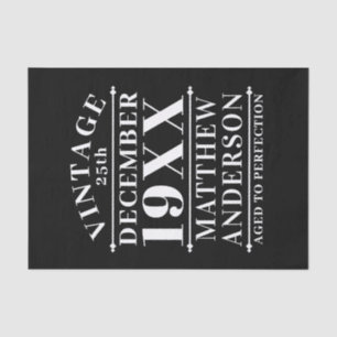 Personalized Vintage Aged to Perfection Tissue Paper