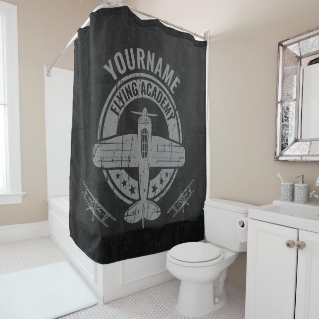 Personalized Vintage Airplane Pilot Flying Academy (In Situ)