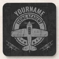 Personalized Vintage Airplane Pilot Flying Academy