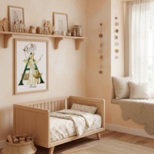 Personalized Vintage Alphabet Letter A Poster