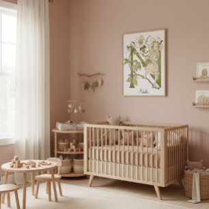 Personalized Vintage Alphabet Letter N Poster