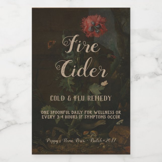 Personalized Vintage Apothecary Jar Gift Food Label (Single Label)