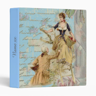 Personalized vintage art romantic couple gifts binder