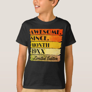 Personalized Vintage Awesome Since Birthday T-Shirt