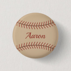 Personalized Vintage Baseball Button 