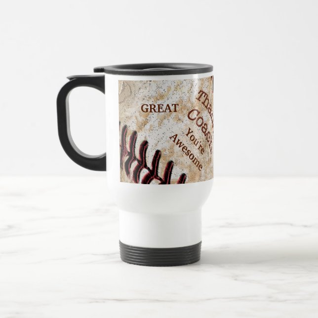 Personalized Vintage Baseball Coach Mugs Your TEXT (Left)