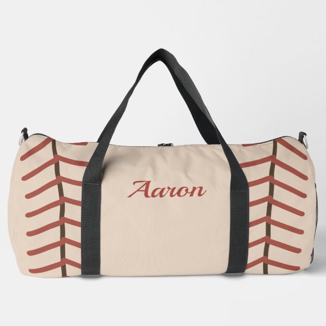 Personalized Vintage Baseball Duffel Bag (Front)