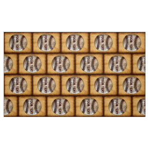 PERSONALIZED Vintage Baseball Fabric by the Yard
