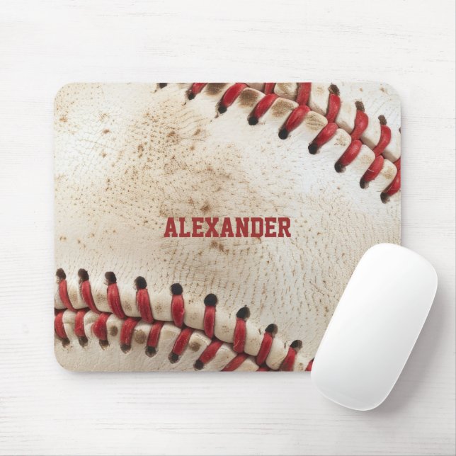 Personalized Vintage Baseball Mouse Pad (With Mouse)