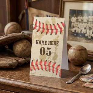 Personalized Vintage Baseball Name Number Retro
