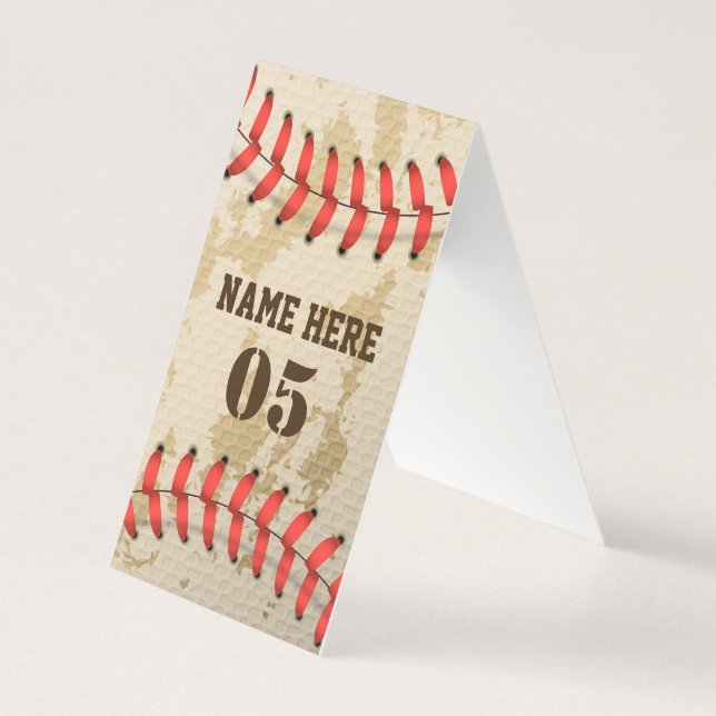 Personalized Vintage Baseball Name Number Retro (Front)
