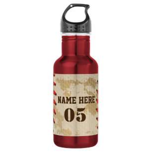 Personalized Vintage Baseball Name Number Retro 532 Ml Water Bottle
