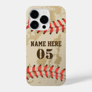 Personalized Vintage Baseball Name Number Retro iPhone 14 Pro Case