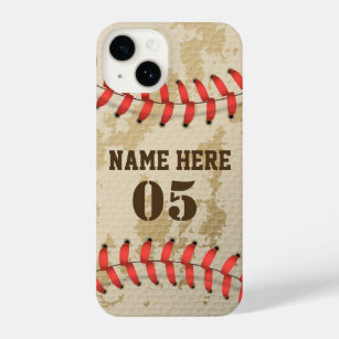 Personalized Vintage Baseball Name Number Retro iPhone 14 Case