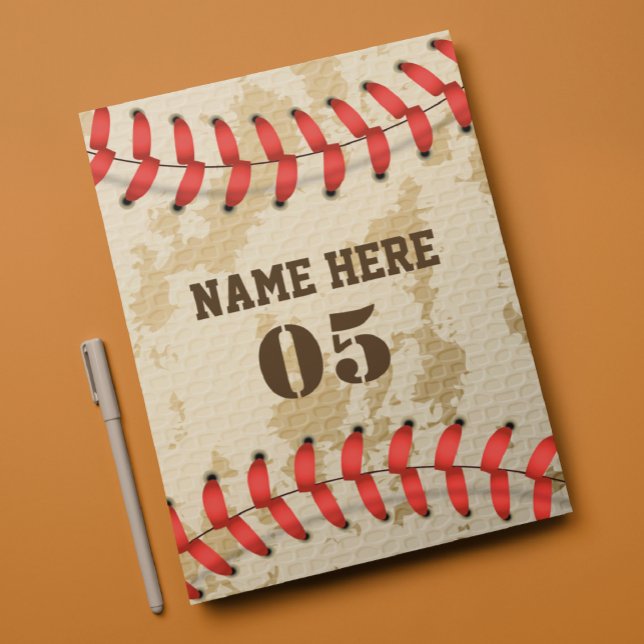 Personalized Vintage Baseball Name Number Retro Letterhead (Creator Uploaded)