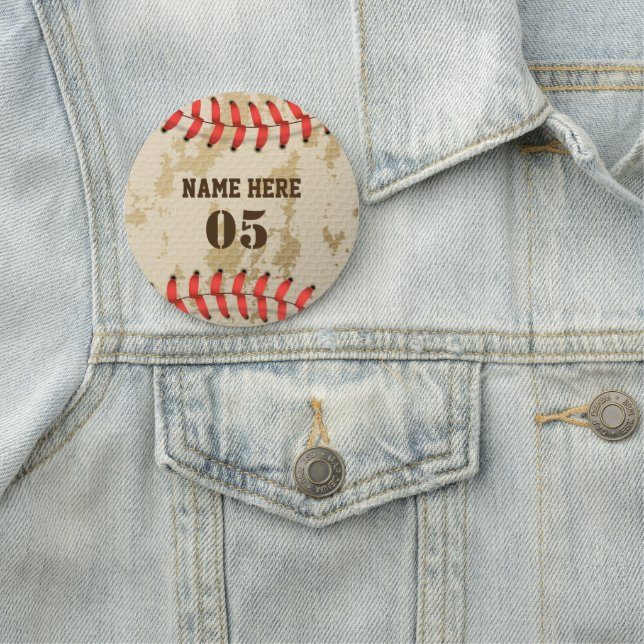 Personalized Vintage Baseball Name Number Retro Name Tag (In Situ)