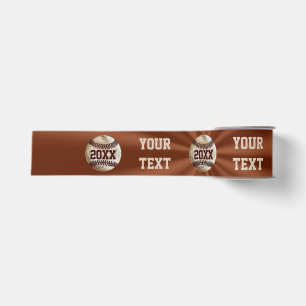 PERSONALIZED Vintage Baseball Ribbon YOUR TEXT Grosgrain Ribbon
