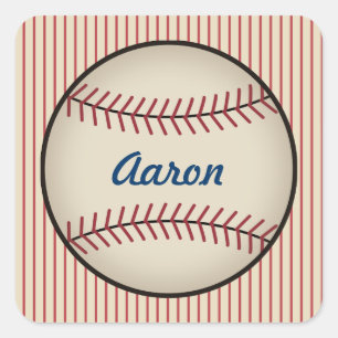 Personalized Vintage Baseball Stickers