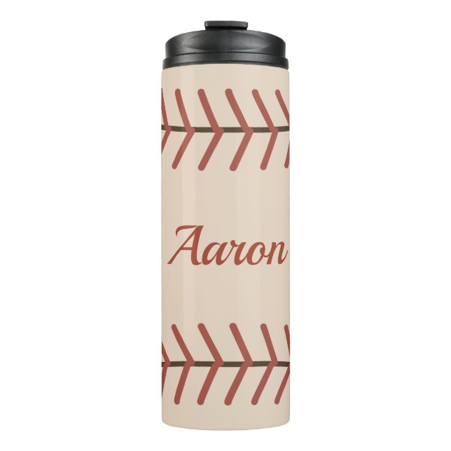 Personalized Vintage Baseball Thermal Tumbler Gift (Front)